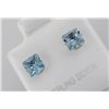 Image 3 : Sterling Silver Earring Prong Set Aquamarine