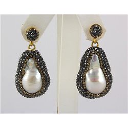 Victorian Vintage Mother of Pearl Earring