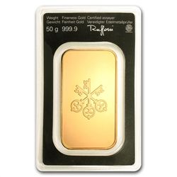 50 gram UBS Gold Bar .9999 Fine (In Assay)