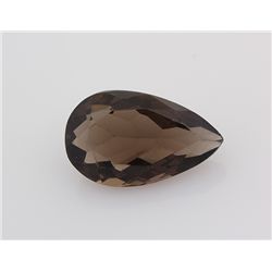 Smoky Topaz Loose Gemstone Pear Cut 19.93 ct