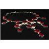 Image 2 : RUBY CORRUNDUM 124.50GRAMS SILVER STATEMENT NECKLACE