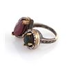 Image 2 : Natural Stone Statement Victorian Design Ring