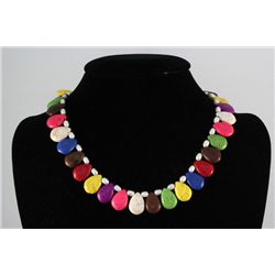 371.93CTW 16  MULTICOLOR FRESHWATER PEARL WITH TURQUISE