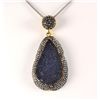 Image 1 : Geode Druzy Natural Stone Pendant Victorian Design