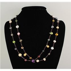 290.87CTW LONG FRESHWATER PEARL NECKLACE ASSORTED