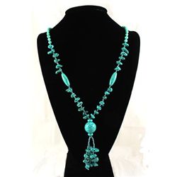 Natural 405.74ctw Turquoise Sterling Silver Necklace