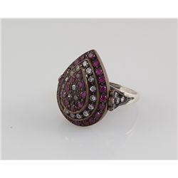 Vintage Design Gemstone Ring 7.88g Silver Turkish Jewel