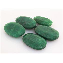 235.84ctw Faceted Loose Emerald Beryl Gemstone Lot of 5