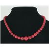 Image 1 : RED CHINESE JADE 196.82CTW NECKLACE W/ METAL LOCK