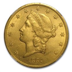 1884-CC $20 Gold Liberty Double Eagle - (UNC Details) N