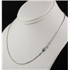 Image 1 : White Gold Plated Bar and Bead Chain Necklace