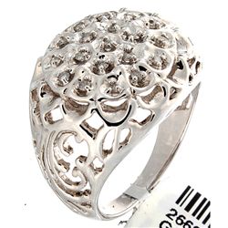 14K White Gold 0.25ctw Diamond Men's Ring