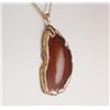 Image 1 : Organic Natural Carnelian Geode Agate Big Slice Pendant