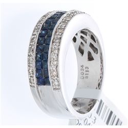 14K White Gold 1.47ctw Sapphire & Diamond Ring