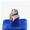 Image 1 : 2 Heads Turkish Jewelry Design Ruby Ring w/ CZ around,