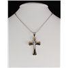Image 2 : Mens Cross Two Tone Stainless Steel Pendant