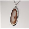 Image 1 : Organic Natural Carnelian Geode Agate Big Slice Pendant