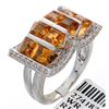 Image 1 : 18K White Gold 3.17ctw Citrine & Diamond Ring