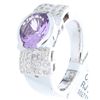 Image 1 : 18K White Gold 2.54ctw Amethyst & Diamond Ring