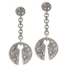 18K White Gold 0.46ctw Diamond Earrings