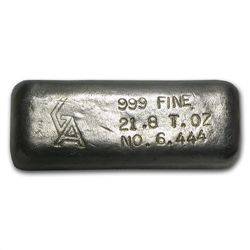 21.80 oz Golden Analytical Silver Bar .999 Fine