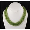 Image 1 : Woven Multi-Strand Natural Chip Beads Necklace