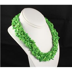 Woven Multi-Strand Natural Chip Beads Necklace