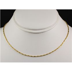 Gold Plated Bar and Bead Chain Necklace