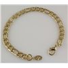 Image 1 : Mens Gold Plated Figaro Link Chain Bracelet