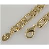 Image 2 : Mens Gold Plated Figaro Link Chain Bracelet