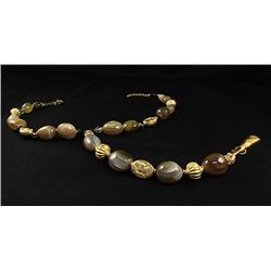 Natural Stone Agate Cabochon Handmade Necklace