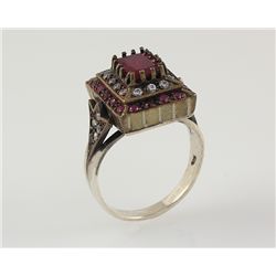 Vintage Design Gemstone Ring 6.85g Silver Turkish Jewel