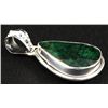 Image 2 : NATURAL EMERALD BERYL 32.23CTW SILVER PENDANT