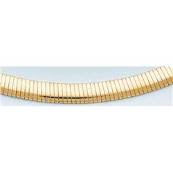 LIGHT OMEGA NECKLACE 8mm 16in. 33.1 grs 14kt Y Gold