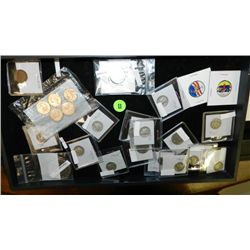 Tray of U.S. coins, various denomination, dates and