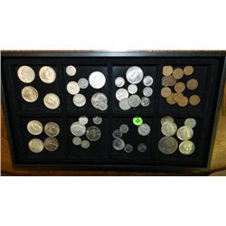 Tray of U.S. coins, various denomination, dates and