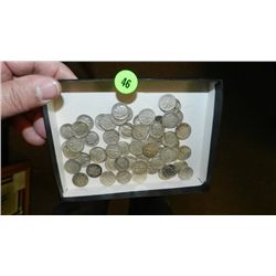 Tray of U.S. coins, various denomination, dates and