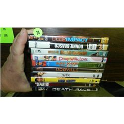 nice group of 10 DVD's various titles, previously