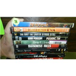 nice group of 10 DVD's various titles, previously