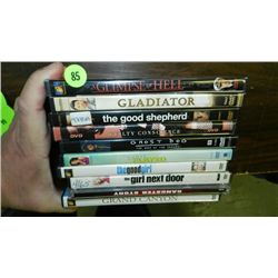 nice group of 10 DVD's various titles, previously