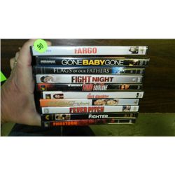 nice group of 10 DVD's various titles, previously