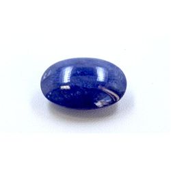 28 ct & up Cabuchon Tanzanite Oval Shaped Loose Stone (28.52)