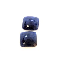 22 ct & up Natural Sapphire Slice Rose Cut Loose Stone (22.20) 2Pcs