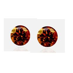 4 ct & up Pair Fancy Dark Brown Round Brilliant  SI1