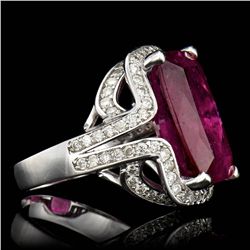 ONE CENTER CUSHION CUT RUBELLITE TOURMALINE TW 15.26CTS