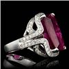 Image 1 : ONE CENTER CUSHION CUT RUBELLITE TOURMALINE TW 15.26CTS