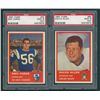 Image 1 : Lot of (2) 1963 Fleer Rookie Football Cards With #65 Dalva Allen & #75 Emil Karas (PSA 9) (OC)