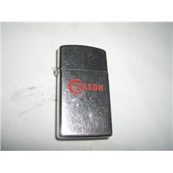 VINTAGE *ZIPPO* LIGHTER ADVERTISING *CORSON* IN RED LETTERING!! LIGHTER CAME OUT OF SAFE!!