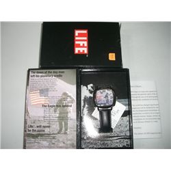 LIFE *GOES TO THE MOON* COLLECTORS WATCH IN ORIGINAL BOX/NEW CONDITION-BOOK VALUE $50.00+!!