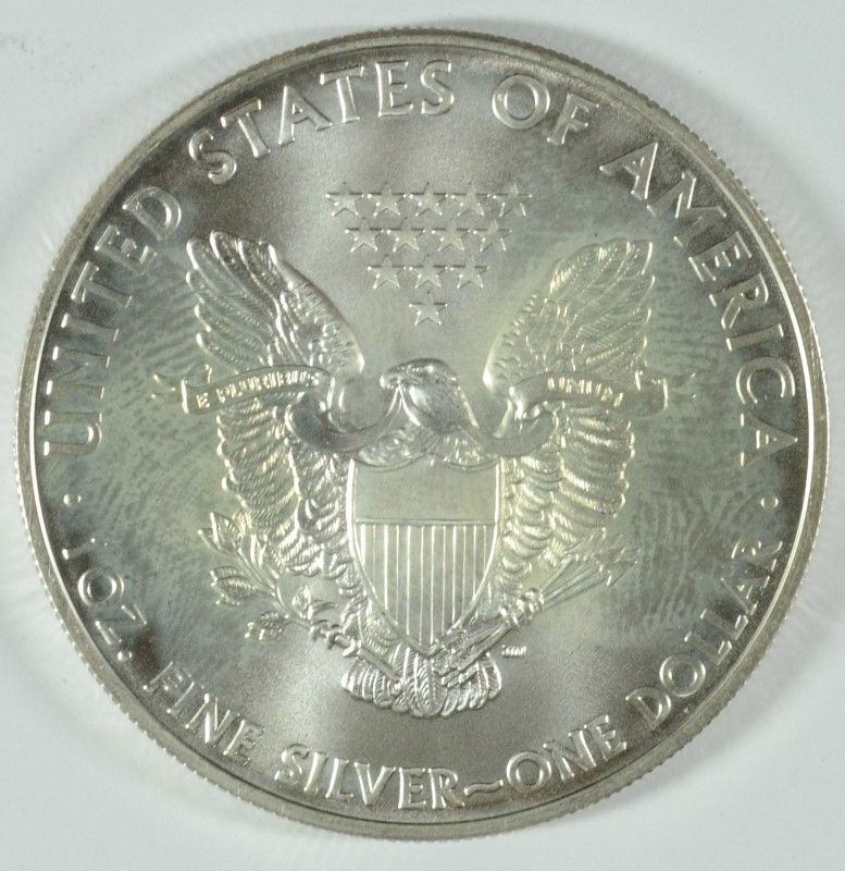2008 COLORIZED AMERICAN SILVER EAGLE ONE OZ. SILVER COIN FEATURING ...